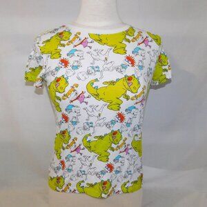 Nickelodeon Rugrats All over print T Shirt Reptar Womens S